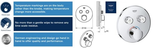 وجه خلاط دائري خطين سيلكت التحكم جروهي