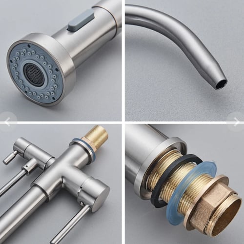 خلاط مطبخ مع بزبوز فلتر الماني كروم مطفي