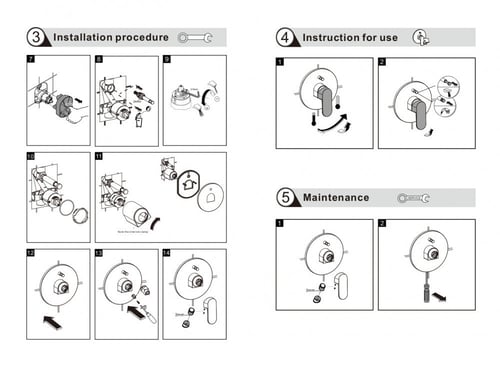 وجه خلاط دش مخفي خطين كروم فضي دائري BRONZO