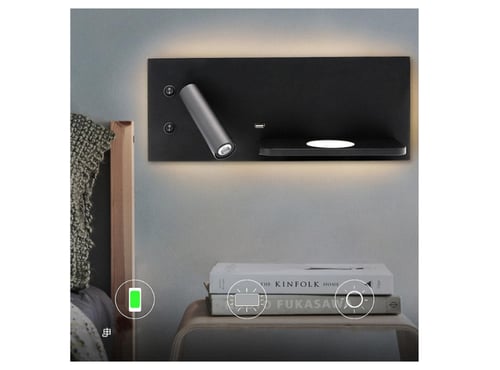 اضاءة جدارية 3 لون مع شاحن اسود جديد