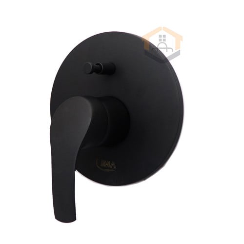 LIMA black two-line concealed shower mixer face