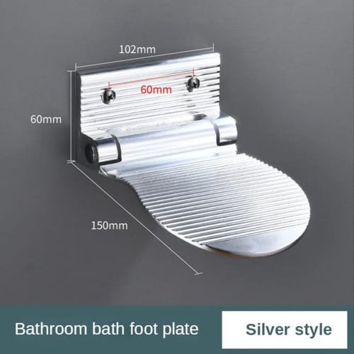 مسند قدم للحمام كروم واسود