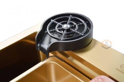 مجلى حوض مطبخ ستانلس الشلال ذهبي 82*50سم