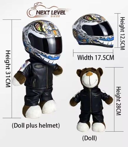 خوذة و دمية للدراجة النارية