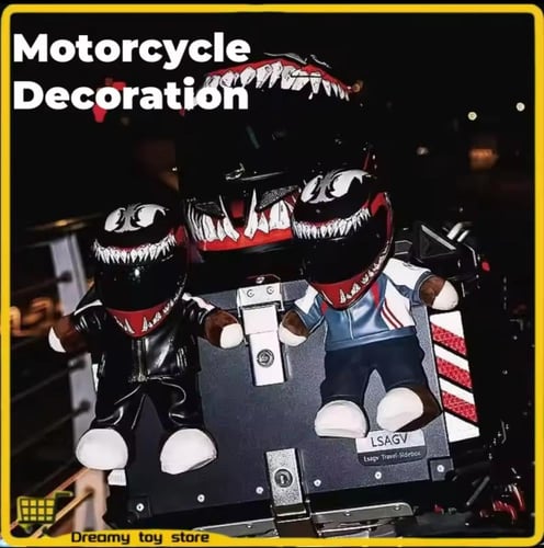 خوذة و دمية للدراجة النارية