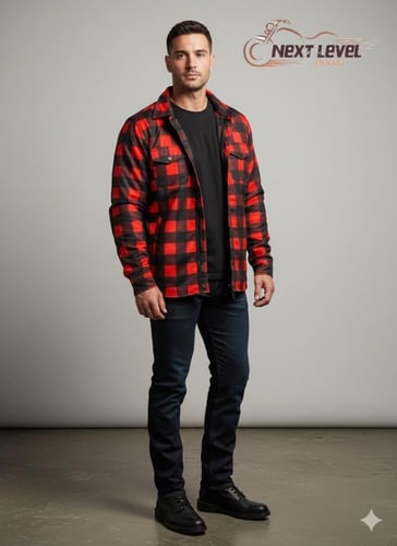 قميص كاروهات مع حماية كاملة