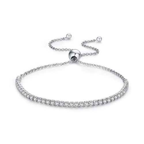 اسوارة تينيس كلاسيكية راقية من الفضة الاسترليني عي...