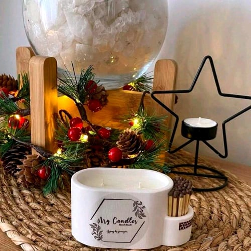 قالب سيلكون - وعاء شمع بحامل كبريت