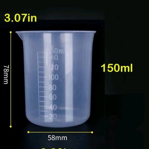 أوعية بلاستيك قياس عدد 5 قطع احترافية