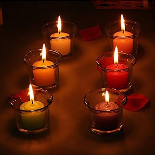 وعاء زجاج سميك للشموع عدد 3 سعة 200مل