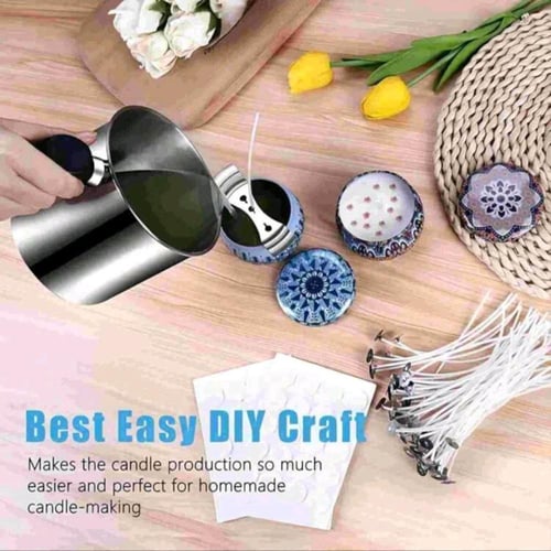 وعاء مخصص لتذويب الشموع يد مقاومة للحرارة سعة 1.3L