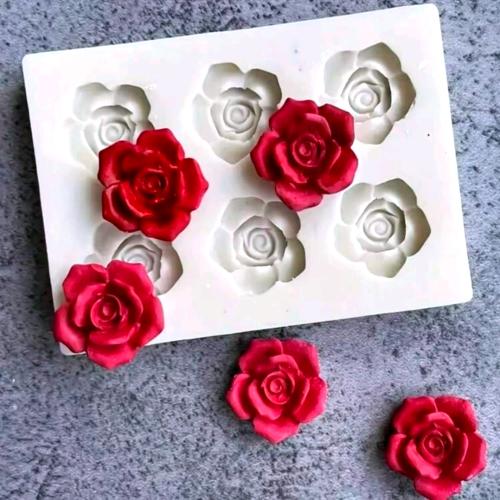 قالب سيليكون فواحات صغيرة ورود 6 في 1