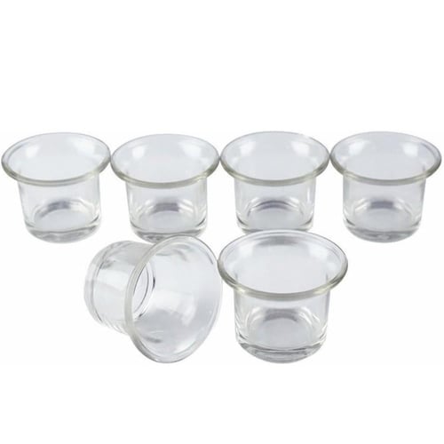 وعاء زجاج سميك للشموع عدد 3 سعة 200مل