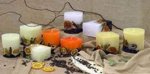 مجموعة تزيين الشموع الطبيعية 5 في 1