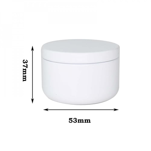 مجموعة 5 علب حديد مع غطاء للشموع سعة 50 مل