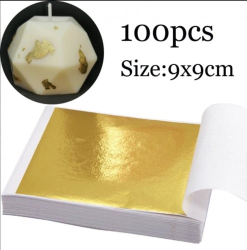 علبة شرائح الذهب أو فضي أو نحاسي عدد 100 شريحة