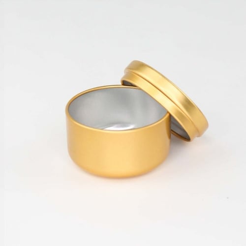 مجموعة 5 علب حديد مع غطاء للشموع سعة 50 مل