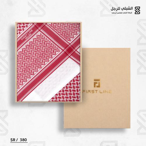 شماغ فيرست لاين انجليزي احمر