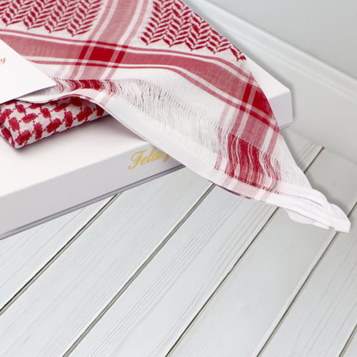 شماغ فيلاري أحمر شلش