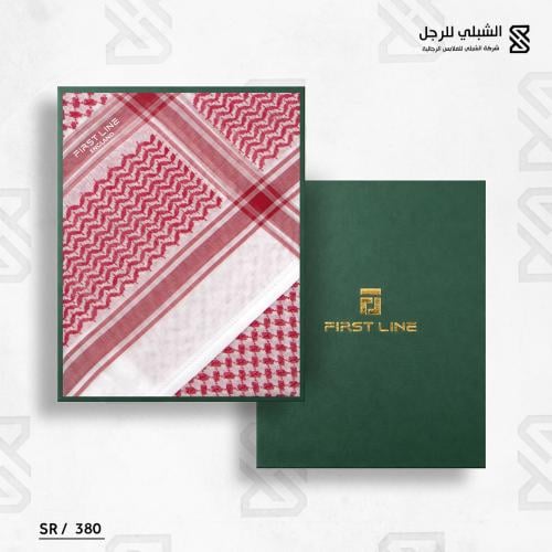 شماغ فيرست لاين انجليزي احمر كلاسيك