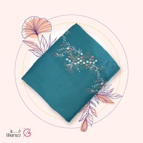شرشف صلاة - مشلح تركواز مطرز