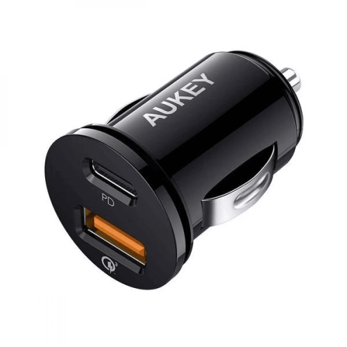 شاحن سيارة AUKEY منفذين يو اس بي + بي دي 17 واط
