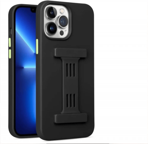 كفر ايفون كحلي بمسكه شبيه كفر قوي