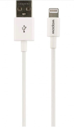 سلك شاحن من ووبو يو اس بي ايفون - أبيض