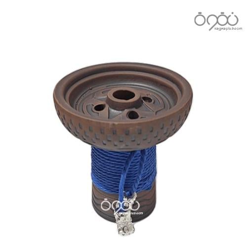 راس شيشه التاج بحبل ازرق