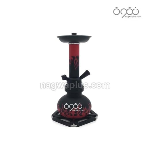 قاعدة متحركة من سيليكون لحماية زجاج الشيشة اسود