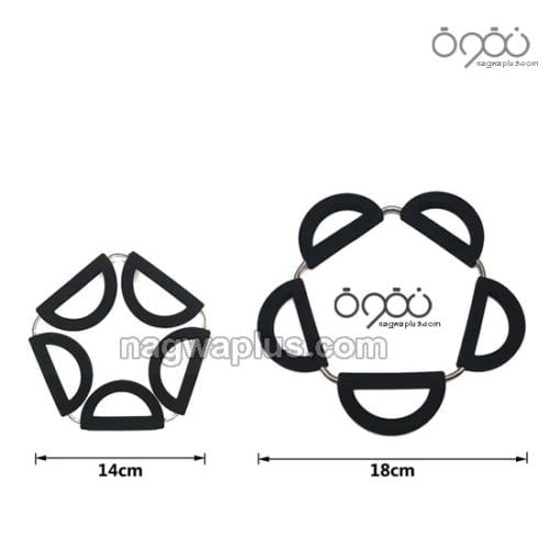 قاعدة متحركة من سيليكون لحماية زجاج الشيشة اسود