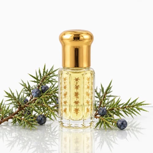 The aromatic juniper oil (quarter - half - full To...