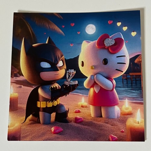 كارد هيلو كيتي وباتمان