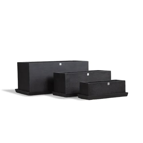 Black rectangular poly parking lot