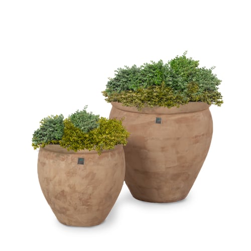 6377 مركن تراكوتا اسطوانى بيج حزام