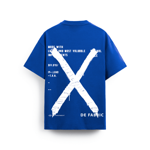 تيشيرت أزرق اوفر سايز للجنسين