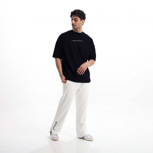 تيشيرت السعودية أسود اوفر سايز للجنسين