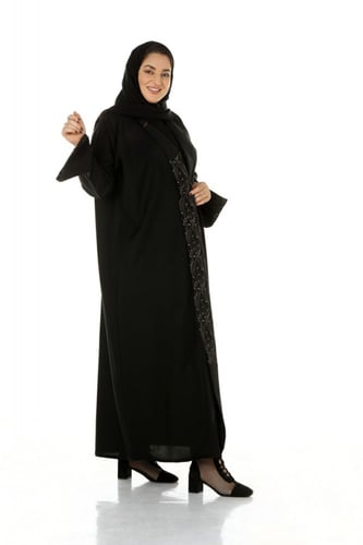 عباية منسوجة من قماش الصالونا الكوري الأصلي مع طرح...