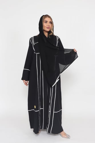 عباية منسوجة من قماش الكريب السعودي الاصلي مع طرحت...