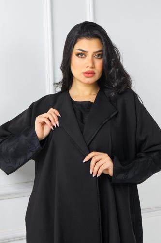 عباية قلاب نصف كلوش منسوجة من قماش الكريب الناعم م...