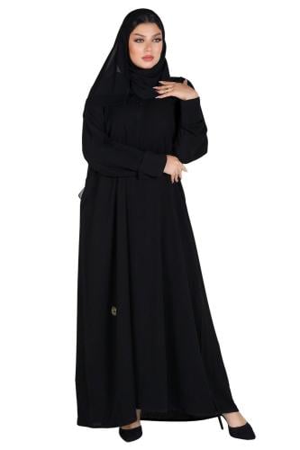 عباية مغلقة منسوجة من القماش الملكي الفاخر مع طرحت...