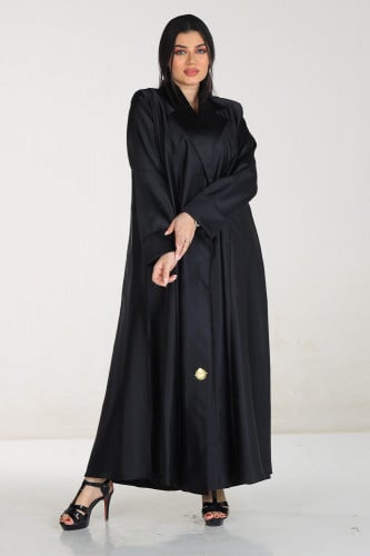 عباية كلوش منسوجة من قماش التفته اللمعه مع طرحتها