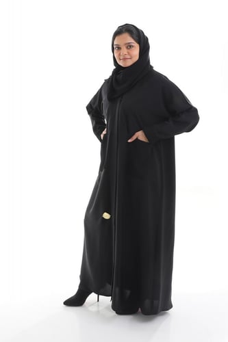 عبايه منسوجة من قماش الصالونا الكوري الأصلي مع طرح...