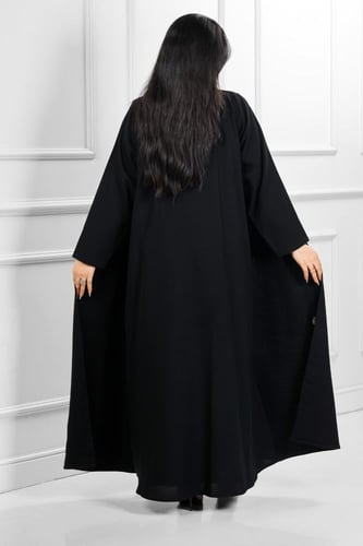 عباية نصف كلوش بقطعة داخلية منسوجة من قماش كريب ال...