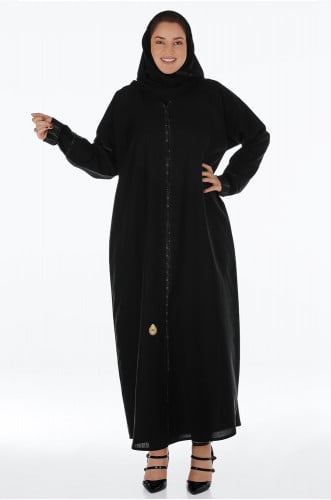 عباية منسوجة من قماش الصالونا الكوري الأصلي مع طرح...