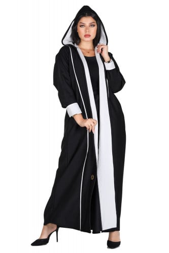 عباية شتوية قبعة من الشامواه الناعم