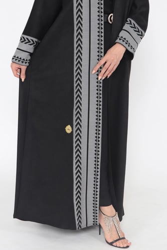 عباية شتوية منسوجة من قماش الشامواه الناعم مع طرحت...