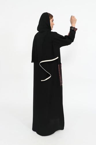 عباية منسوجة من قماش الصالونا الكوري الأصلي مع طرح...