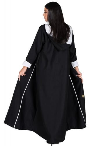 عباية شتوية قبعة من الشامواه الناعم