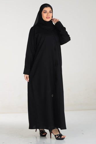 عباية منسوجة من قماش الكريب الفاخر مع طرحتها